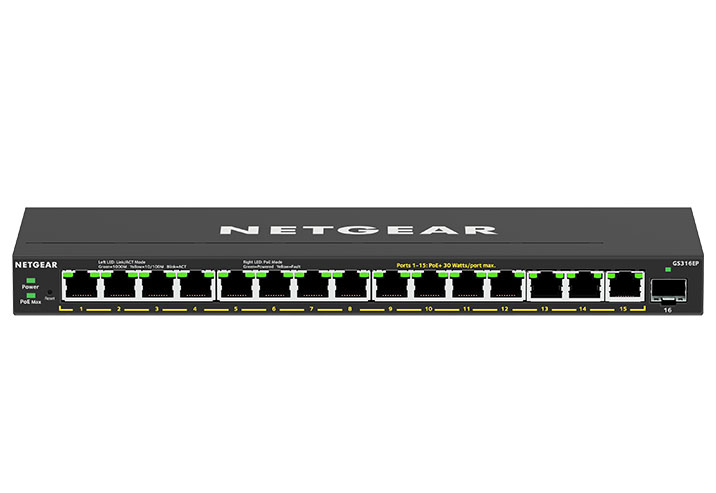 爆買い新品 NETGEAR 卓上型コンパクト GS316EP-100JPS VLAN Qの通販は